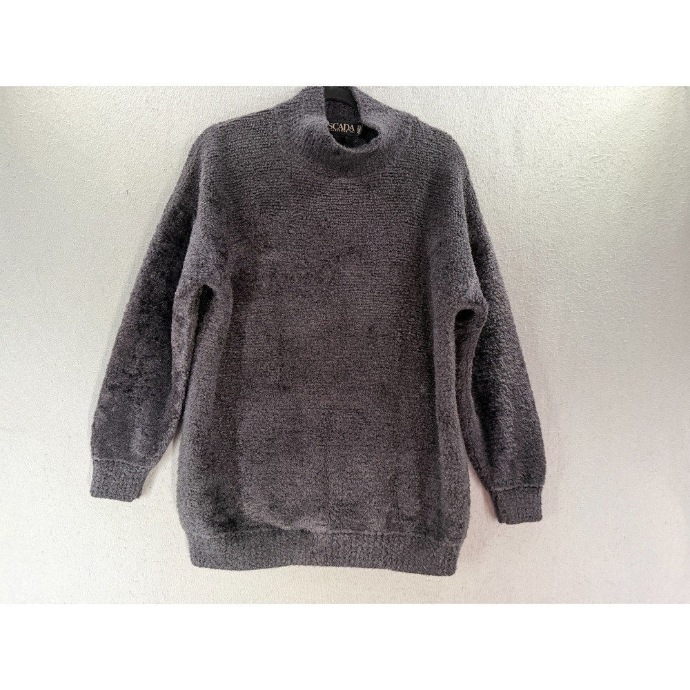 Vtg Escada Margaretha Ley Boucle Sweater Womens 34 Mock Neck Wool Blend Plush